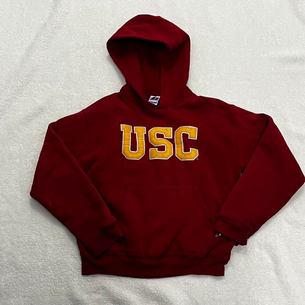 Russell-athletic Red and Burgundy Hoodie